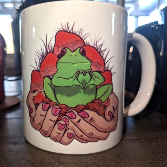 Handmade Other - I Love You So Mush Frog 12 ounce Coffee Mug